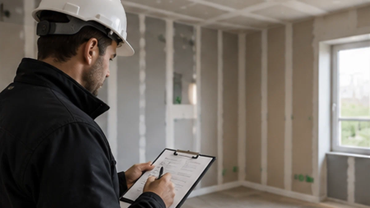 Contrôle qualité sur chantier — illustration IA Hortenns TCE