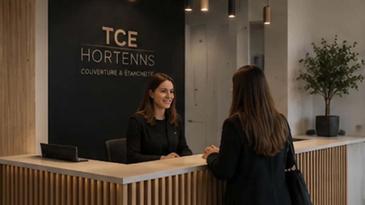Accueil du client — illustration IA Hortenns TCE